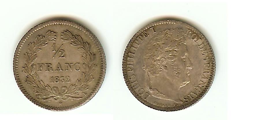 1/2 Franc Louis Philippe I 1832A Paris Unc++